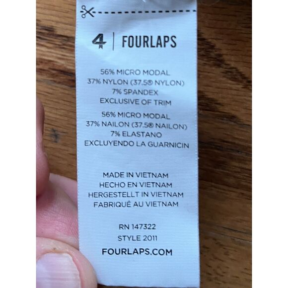 FOURLAPS Gray Long Sleeve Active Performance Shirt Top Women's Size Medium - Picture 5 of 11